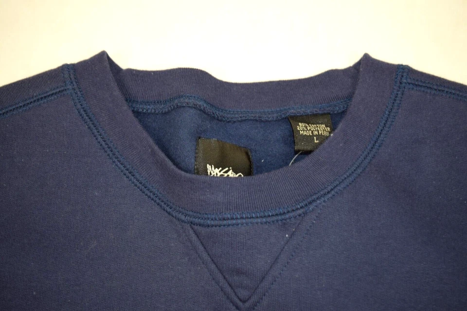 Vintage Sweatshirt Mossimo Size L 80s 90s Unique Color Pop Patch V Collar NWT - Image 3 of 4