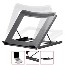Adjustable Folding Laptop 15" Notebook Stand Riser Platform Holder Steel Black