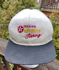 Vintage TEXACO/HAVOLINE Fishing Cap. Made in USA/Swingster. Black/White.