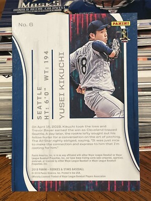 2019 Panini Chronicles Rookies and Stars Yusei Kikuchi Rookie RC