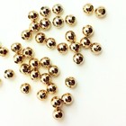 Metallic Gold Plated Round Ball Spacer Findings Jewelry Making 3mm 4mm 5mm 6mm