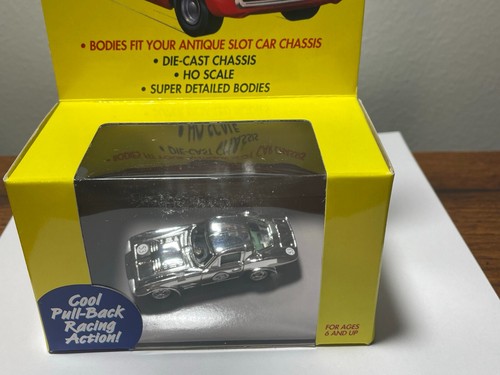 Johnny Lightning Pullback HO Slot Car Body TJET Silver Chrome Sport Corvette HTF - Picture 3 of 11