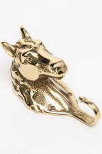 Appendino Gancio attaccapanni in ottone testa cavallo