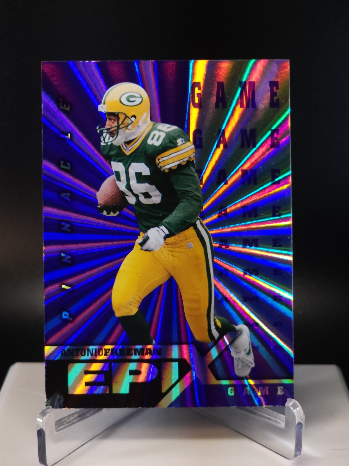 1997 Pinnacle Epix Purple Football Card #E7 Antonio Freeman GAME - Packers