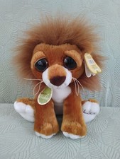 Luxor the Lion Cub Plush 8" Brown White Big Eyes Stuffed Toy NWT 18670 Aurora