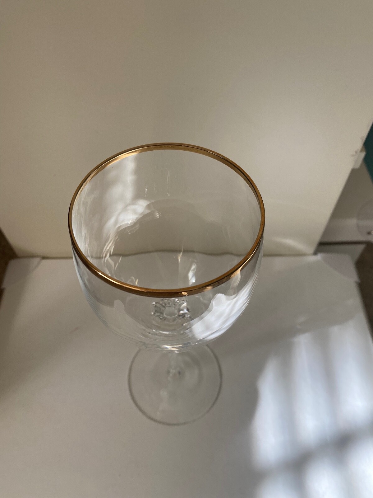 Lenox Monroe Wine Glass Gold trim eBay