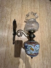 Italian wall lamp Hand-painted porcelain Floral and birds lamp-elegant Home Deco