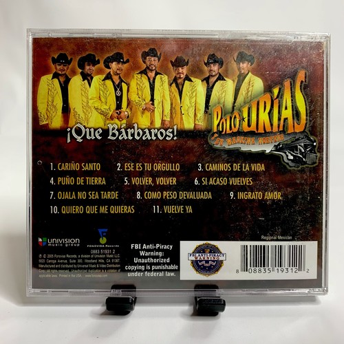 Polo Urias CD Y Su Maquina Nortena 2005 Que Barbaros Rare New Sealed - Picture 2 of 2