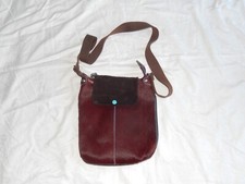 BORSA DI DESIGN GABS BORSA SHOPPER GABS PELLE PELLICCIA DI MUCCA TOP ROSSO VINO