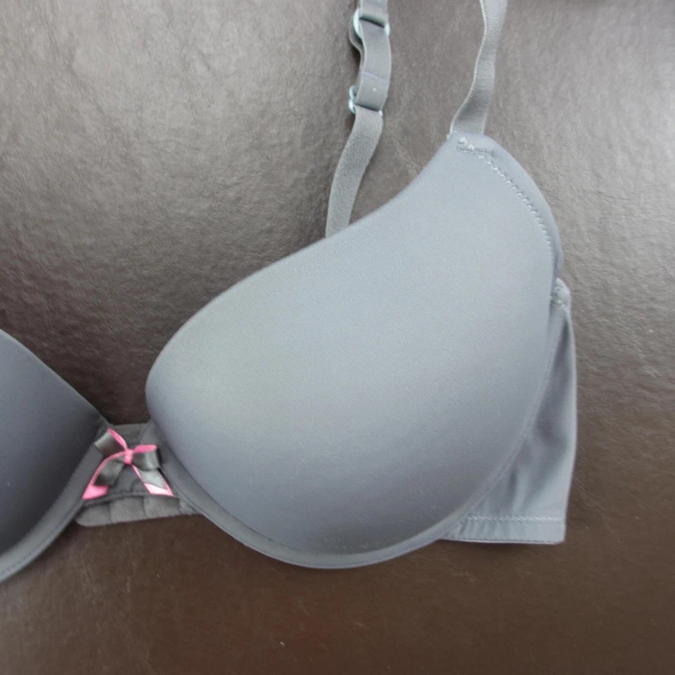Sujetador Xhilaration 36D Gris Acolchado Con Aros Cierre Ajustable Espalda Foto 4 de 4