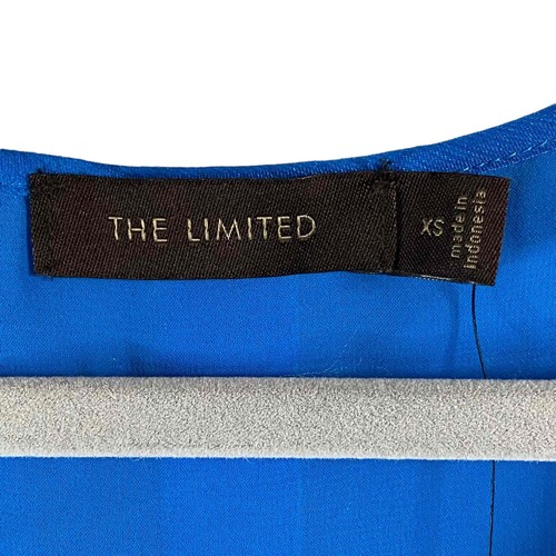 New The Limited Womens Royal Blue Bohemian Elastic Waist Chiffon Blouse Sz XS - Bild 7 von 12