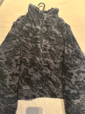 Lululemon Half-zip Black Fluffy Fleece M/l