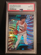 2022 Panini Revolution Shaedon Sharpe Impact RC Rookie GEM! PSA 10!  SP /149