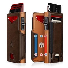 Slim RFID Blocking Wallet for Men Pop Up Card Holder  Cash Slot