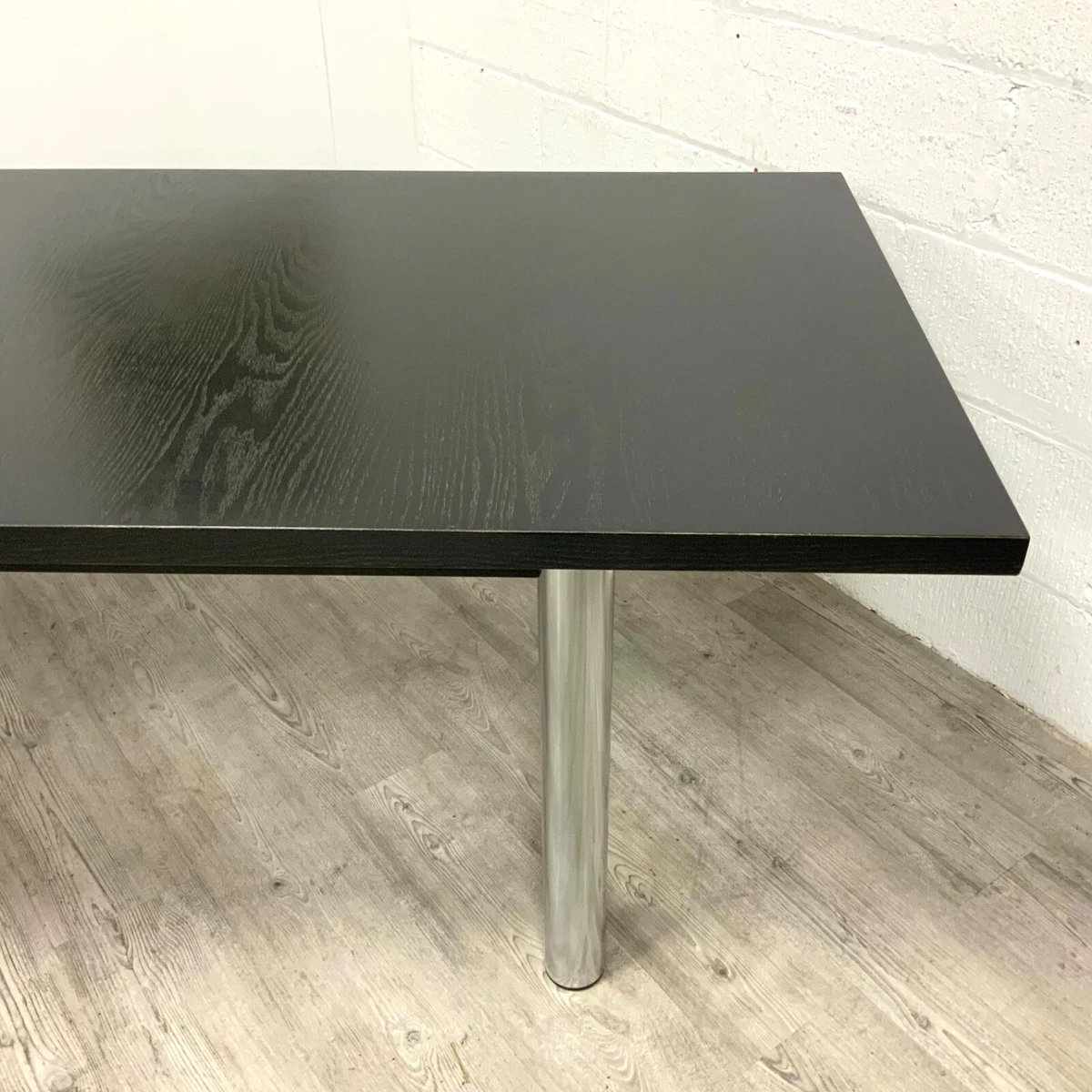 1970 s mid century Cesca black ash dining table by Marcel Breuer