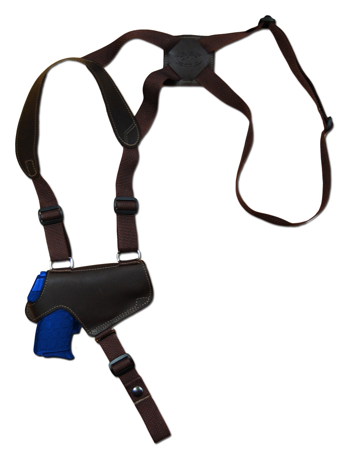 NEW Barsony Brown Leather Thumb Break Shoulder Holster Kimber Ruger 380 9mm 40