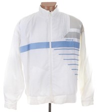 ADIDAS VINTAGE 1980'S WHITE TRACK JACKET M WEST GERMANY