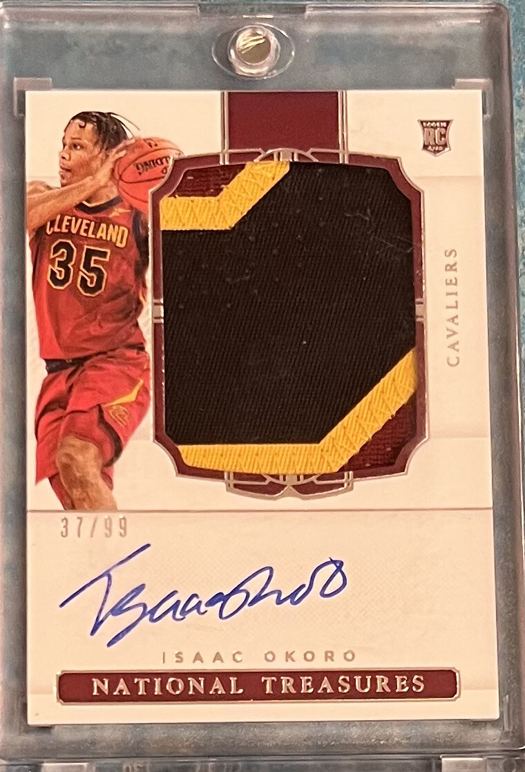 2020-21 Panini National Treasures Isaac Okoro #105 RPA Rookie Patch Auto RC /99