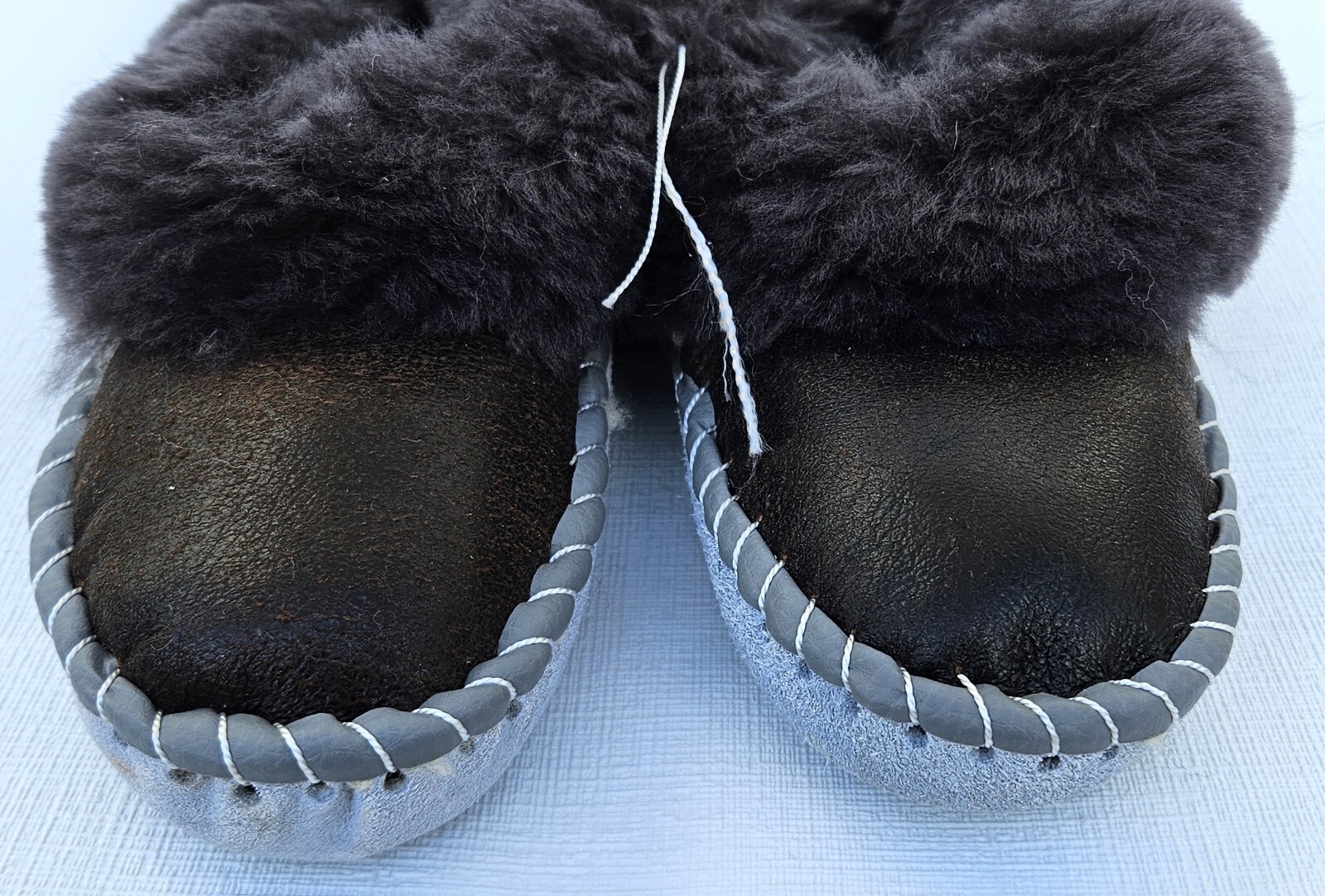 APL LAMMFELL Warme HAUSSCHUHE Gr.42 NEU Schaffell leder Schurwolle Handarbeit 2