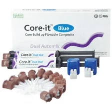 New Dental Spident Core it Blue - Dual Syringe Pack 10 gm X 2  Free II Ship