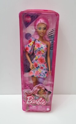 Barbie Fashion Doll | Pink Hair Floral Dress | Mattel | Neu & Versiegelt