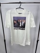Vintage 1999 Boyzone Tour Tee T-Shirt Size M White