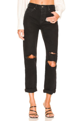 Free People X We The Free Bren Women's Black Magic Boyfriend Jeans Size 30