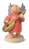 Wendt & KüHn, Kronenengel Mit Laute, Neuheit 2021, 6235/3 Weihnachten Geschenk