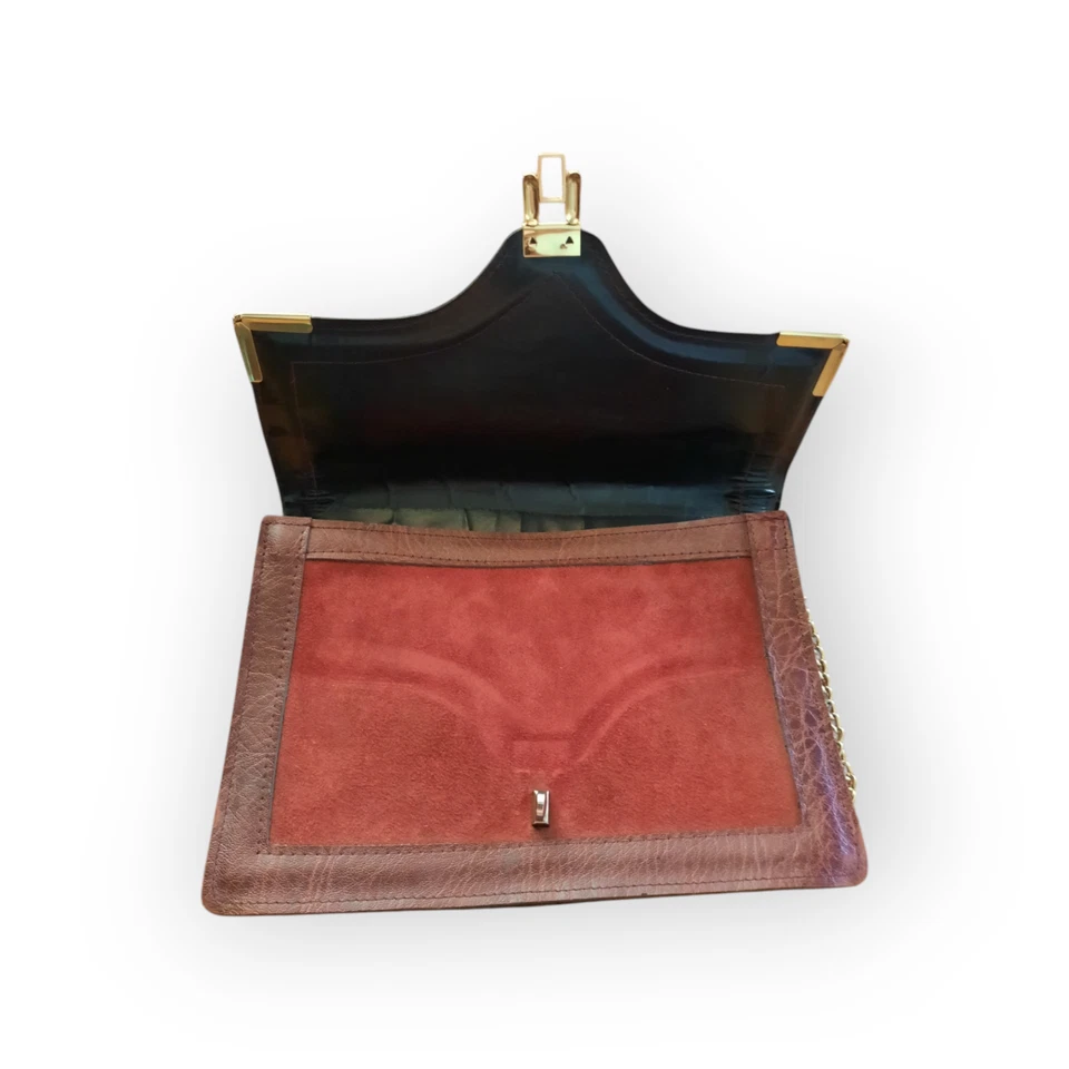 Womens Burgundy Red Bag Handbag Purse Chain Accessory Fashion Casual 25 x 18cm - Image 3 of 4