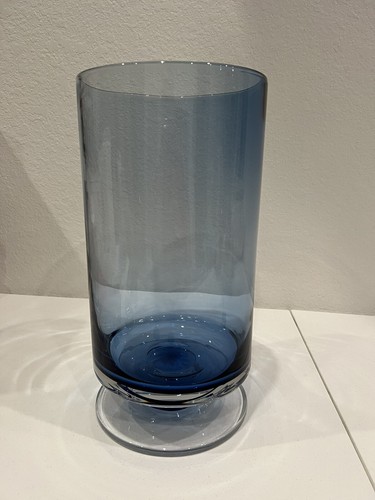 Villeroy Boch Art Deco XL Vase klar blau 13,5" Retired RAR