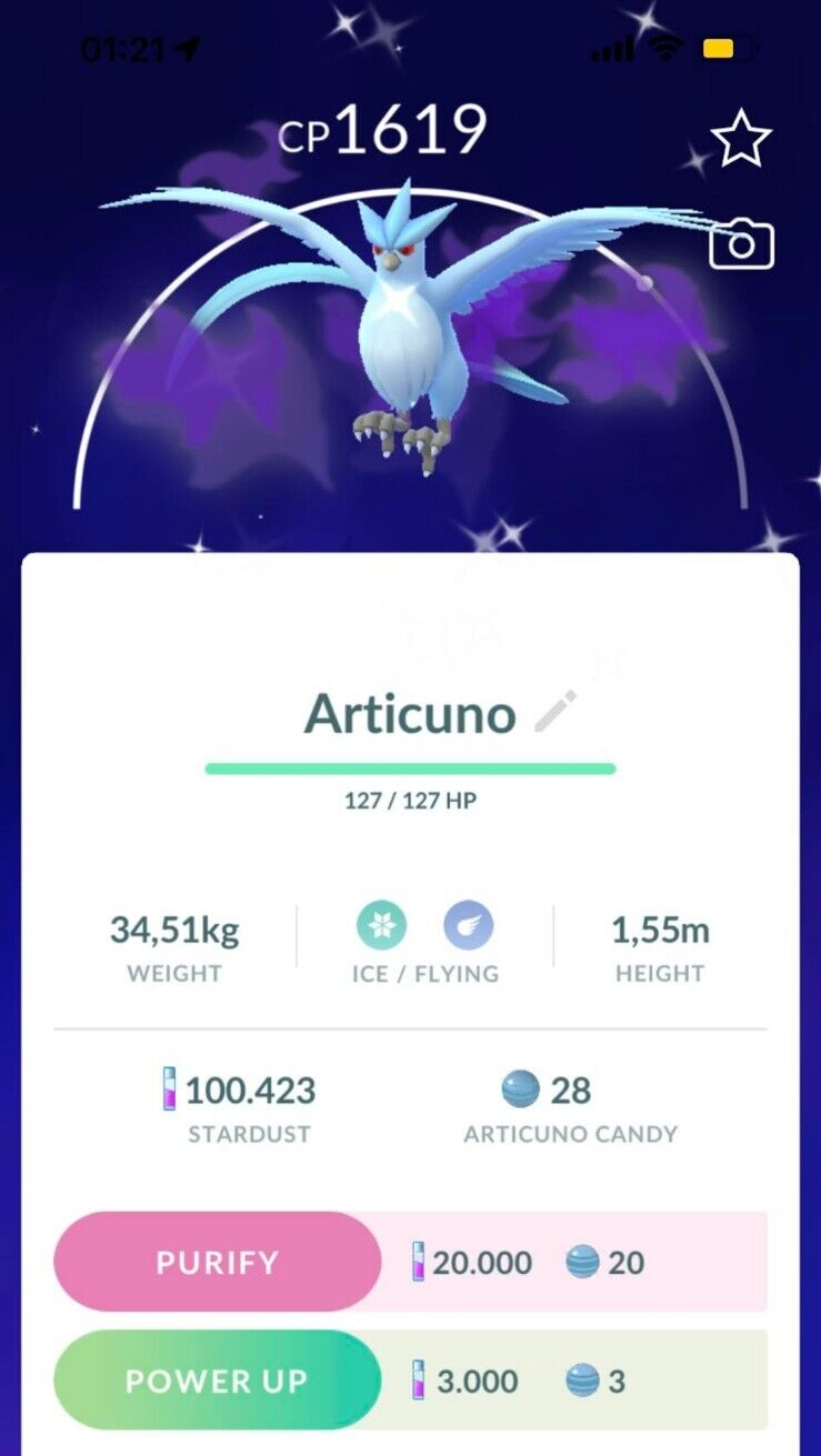 How to get Shadow Shiny Articuno in Pokémon GO 