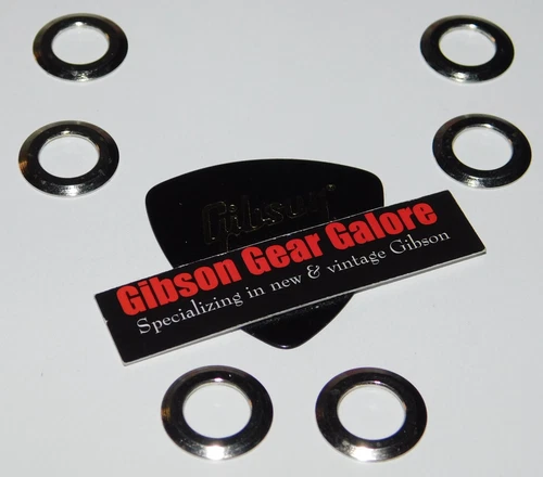 Gibson Les Paul Tuner Ferrule Washer Set Kluson Deluxe Nickel Guitar Parts SG N