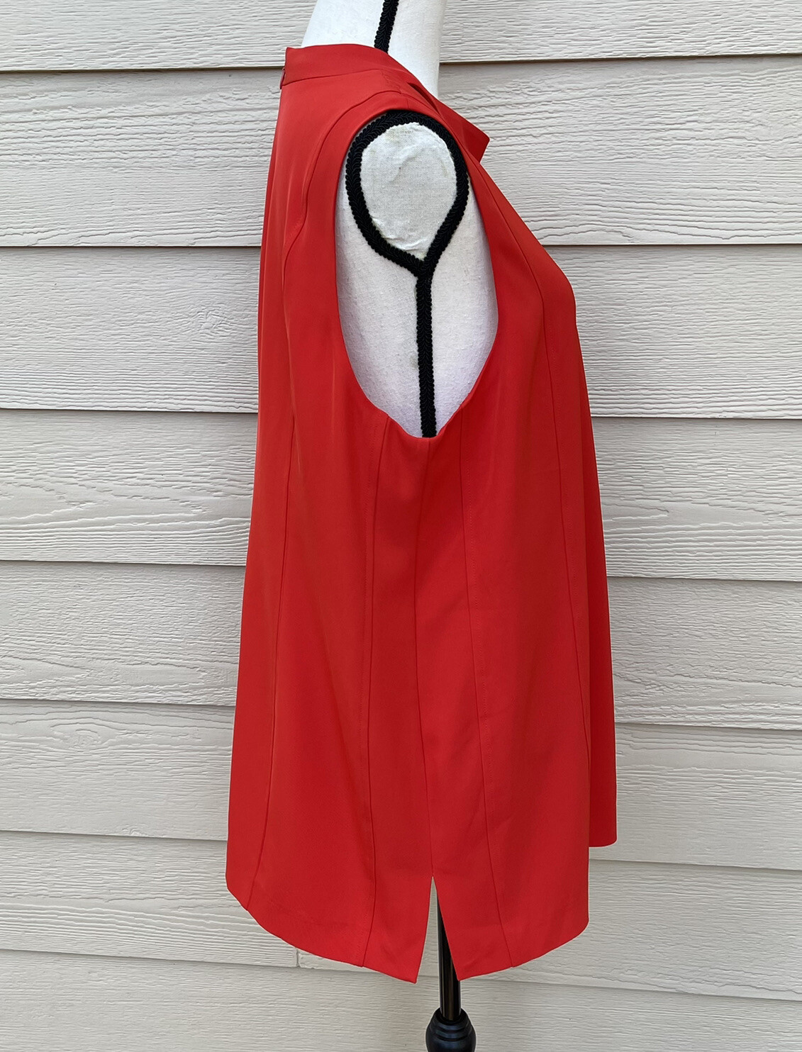 Calvin Klein Women's Solid Orange Red Sleeveless … - image 2