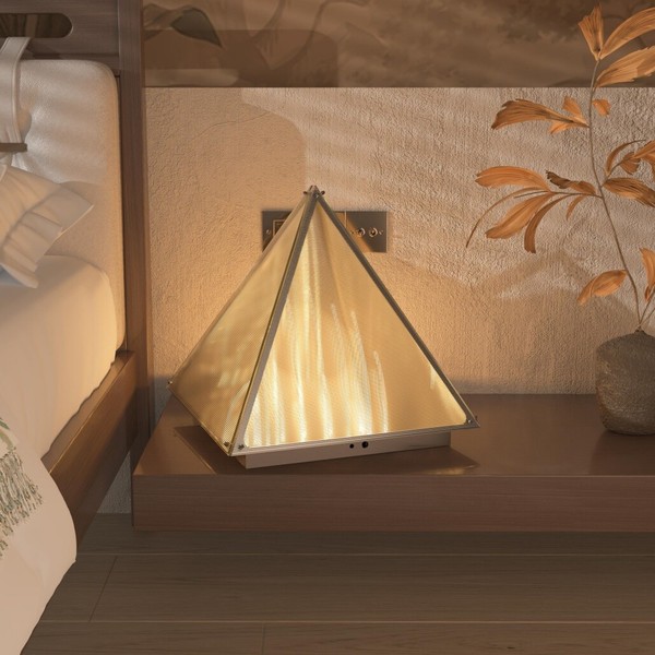 Edelstahl Nachttischlampe Tischlampe Tischleuchte Nachttischleuchte 3 Lichtfarbe-image