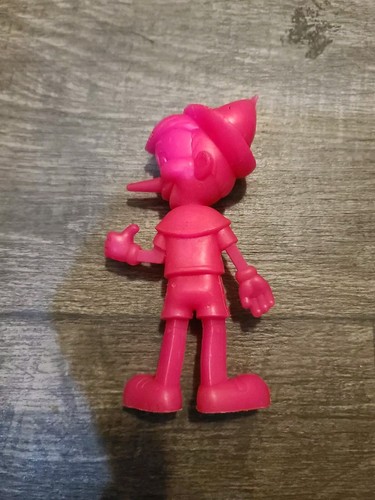 Vintage Louis MARX Disney Pink Pinocchio Plastic Figure 70's Retro - 第 2/8 張圖片