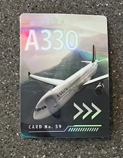 Delta Air Lines Pilot Trading Card from 2022, No. 59 Airbus A330-300
