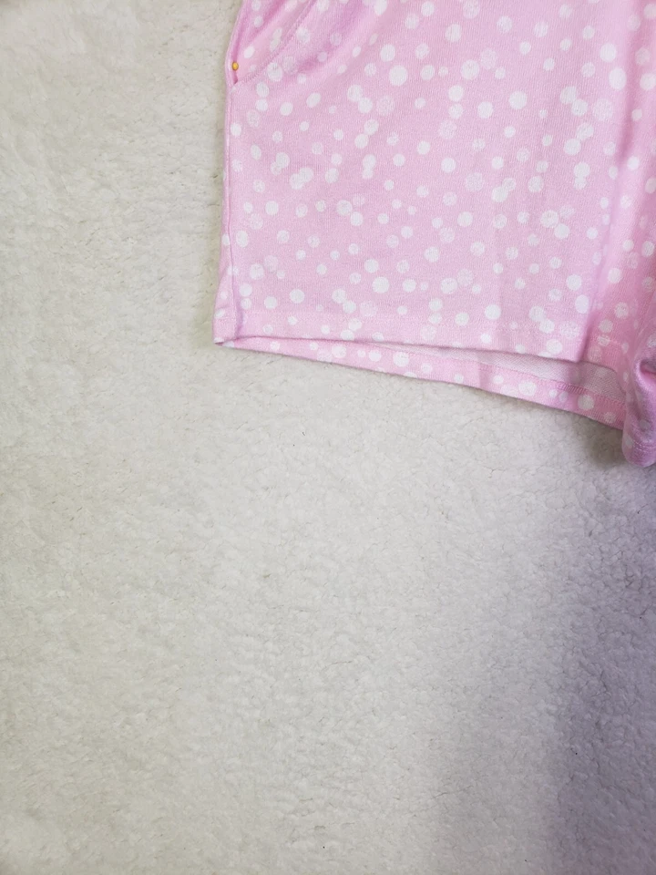 Croft Barrow Women Shorts Large Pink Polka Dot Poly B Pull On Pocket Sleepwear - Image 4 of 4