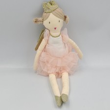 Poupée tutu tissu blanc écru rose doré couronne MAISONS DU MONDE - 36239