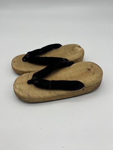 Vintage Japanese Sandals Zori Shoes Geta Straw Rush Setta Traditional Asian Pair