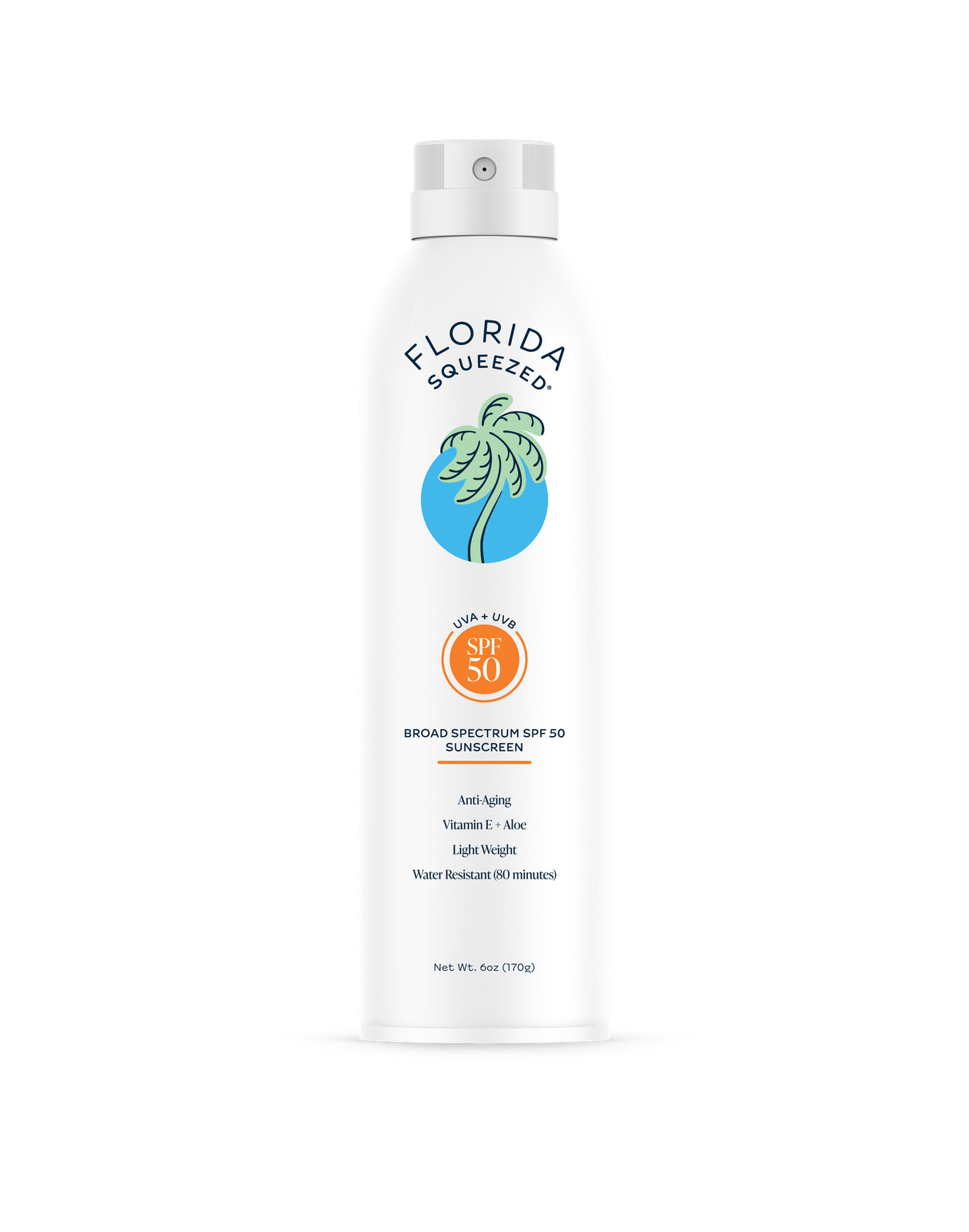 Florida Squeezed SPF 50 Sunscreen Non-Aerosol Spray 6 oz