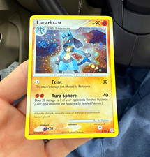 Pokemon Lucario 6/130 Diamond & Pearl Holo Rare EN 2007 NEAR MINT + CRAZY SWIRL on eBay