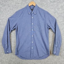 J Crew Mercantile Flex Button Down Shirt Mens Size M Blue Cotton Blend Preppy