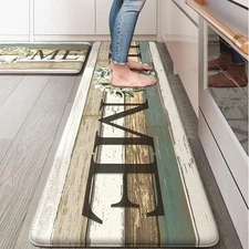 Anti Fatigue Kitchen Mats, Farmhouse Kitchen Rugs Sets of 2,Non Slip Waterproof