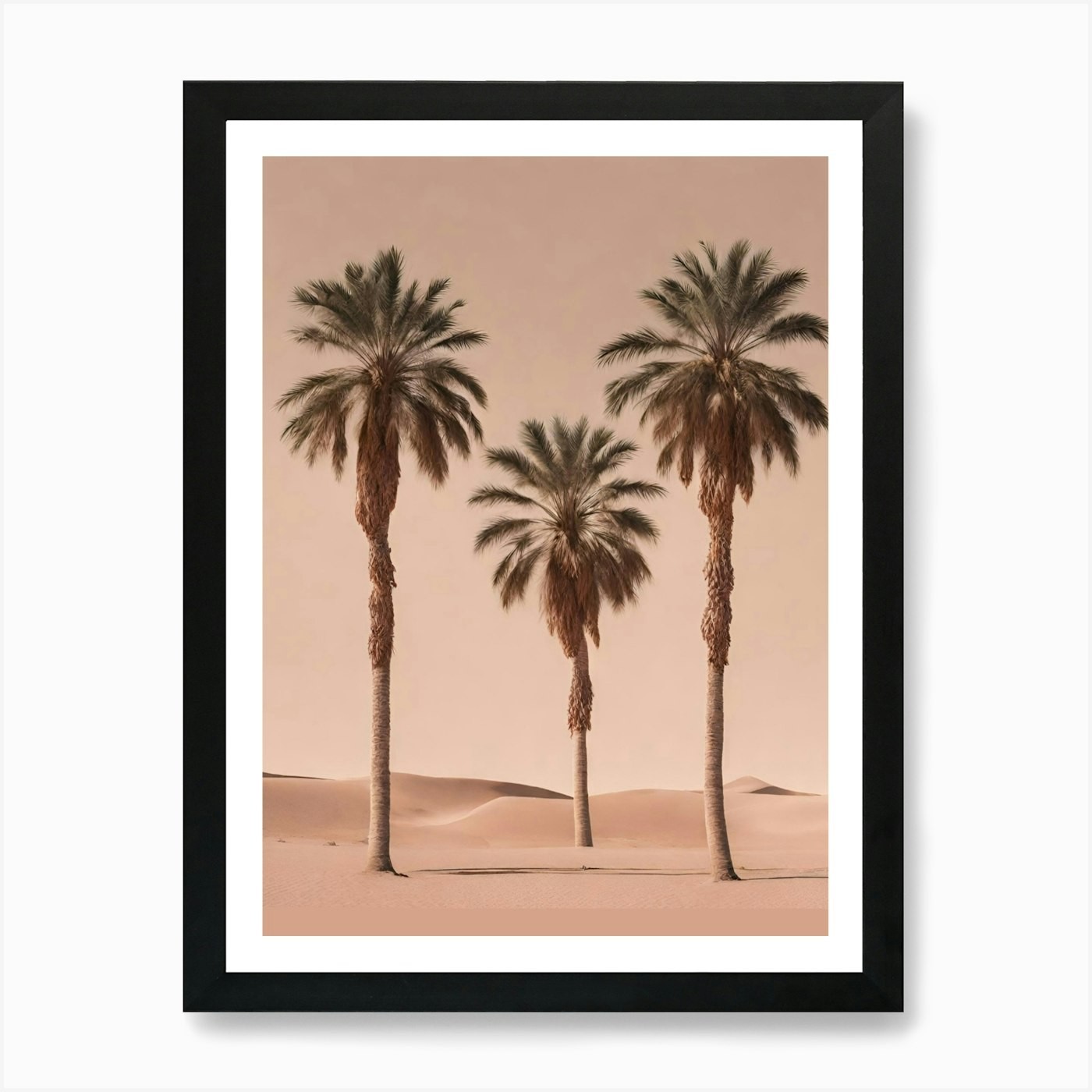 Palm trees desert art Art Print Framed Wall Art Poster Canvas Print Picture