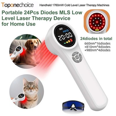 LLLT Laser Therapy Device Triple Wavelength 660/810/980nm 1760mW for Pain Relief