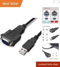 Plug  Play 6FT USB to RS-232 Male DB9 Cable for Windows  Mac Compatibility