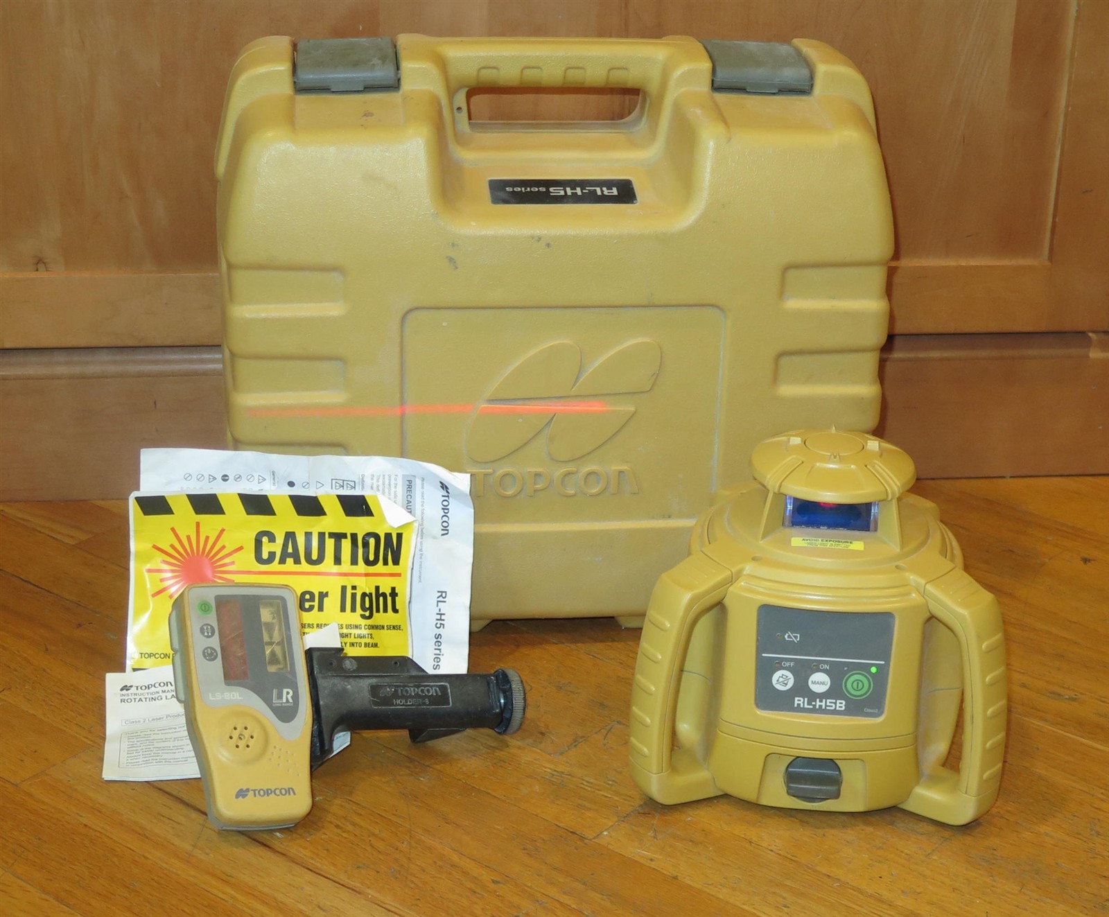 Topcon RL-H5B Rotary Laser Level with LS-80L Long Range Receiver