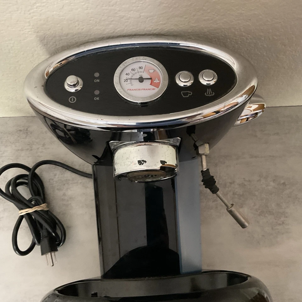 Francis Francis X6 咖啡浓缩咖啡机黑色零件或维修功率已测试 — 第 4/4 张图片