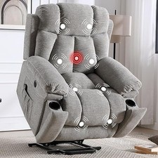 EBELLO Large Heavy Duty Power Lift Recliner Chair w/ Massage  Heat for Elderly