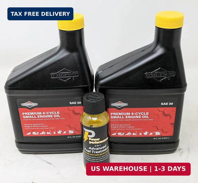 #ad Briggs and Stratton Pack of 2 100005 SAE 30 Engine Oil 18oz Bottle and Fuel $40.61